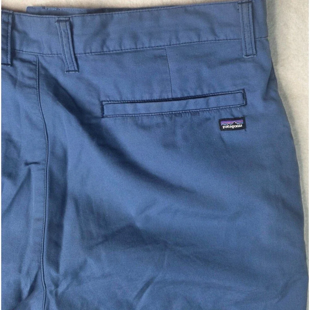 Patagonia Organic Cotton Shorts Men's 34 Blue Chino Casual Hiking Outdoor